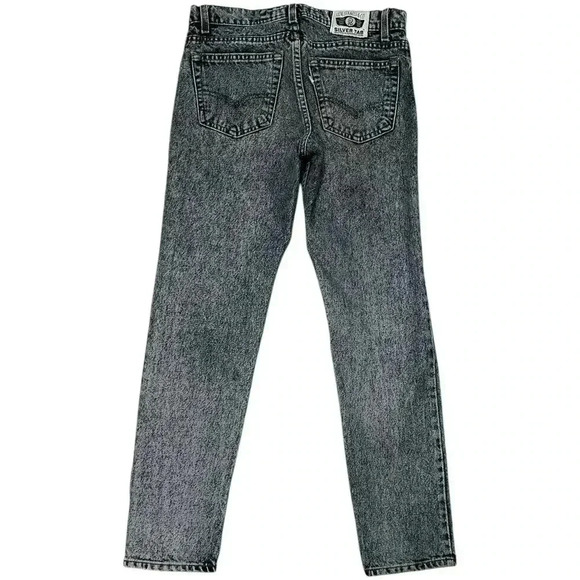 Levi’s 512 Vintage Silver Tab Black Wash Straight Slim Jeans - Picture 2 of 7